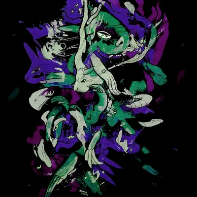 Pièces uniques - Décoration murale Spectral Dreams | 90x140 cm - ELCIELA