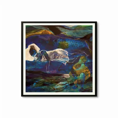 Unique pieces - Deep Blue Dreams Wall Art | 100x100 cm - ELCIELA