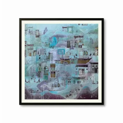 Pièces uniques - The City Art Mural | 100x100 cm - ELCIELA