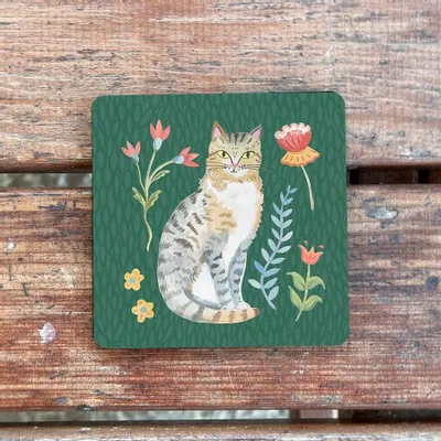 Placemats - Folk Art Cats Coaster - ZOOH