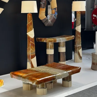 Ceramic - STONEWARE COFFEE TABLE - ROMA COLLECTION - DI VINCENZO POUJOULA