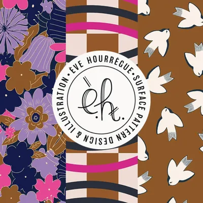 Design textile et surface - Motifs textiles et de surface - ÈVE HOURRÈGUE