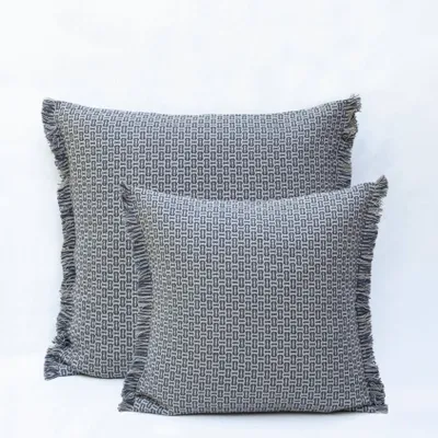 Fabric cushions - NO-MAD Bunai Cushion Covers in Structured Woven Cotton - NO-MAD