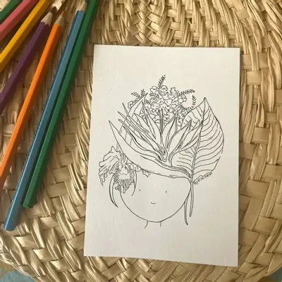 Carterie - Carte Postale Réunion - Chevelure de Fleurs Tropicales - POP ET SES FRÈRES