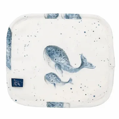 Accessoires enfants - Débarbouillette - Les Baleines Bleues - POP ET SES FRÈRES