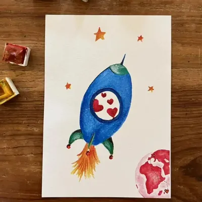 Card shop - Postcard Fusée - POP ET SES FRÈRES