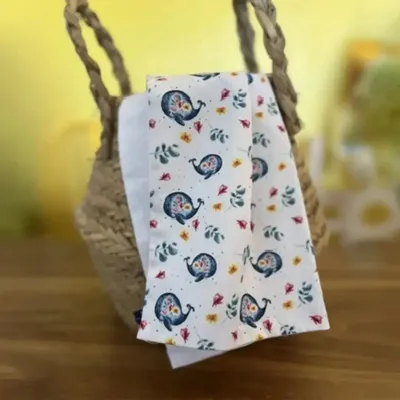 Kids accessories - School napkin - La Baleine et les Fleurs - POP ET SES FRÈRES