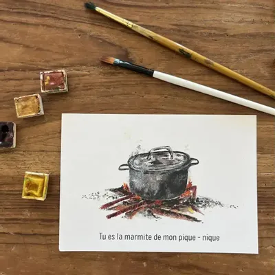 Card shop - Postcard Toi Mon Amour - Marmite de Mon Pique Nique - POP ET SES FRÈRES