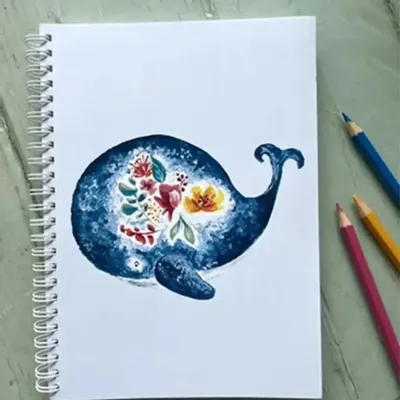 Stationery - Notebook - La Baleine et les Fleurs - POP ET SES FRÈRES