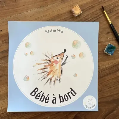 Children's decorative items - Baby on board sticker - Les Tangues et les Bulles Français - POP ET SES FRÈRES