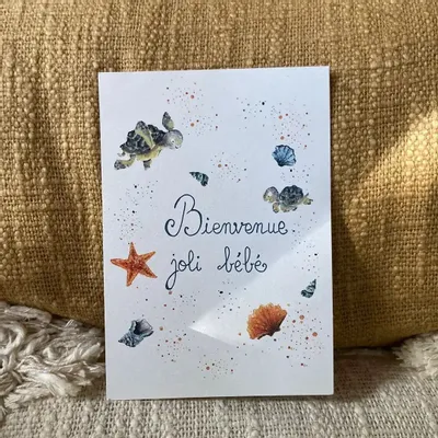 Carterie - Carte Postale Bebe - Les Tortues et les Coquillages - POP ET SES FRÈRES