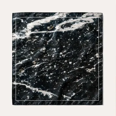 Scarves - Silk Scarf 70 - OBSIDIENNE NOIRE - ANTAN CREATIONS
