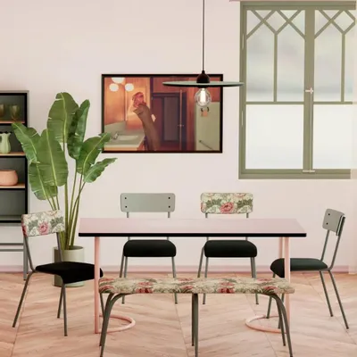Bancs - Banc rétro Annie stratifié et acier - 130x37cm - LES GAMBETTES