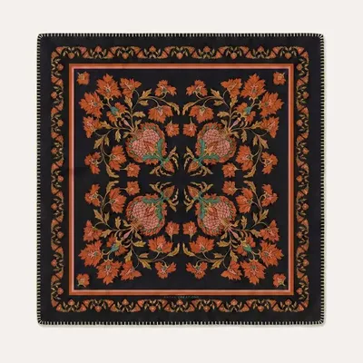 Foulards et écharpes - Carré de Laine 100 - BLACK BEAUTY - ANTAN CREATIONS