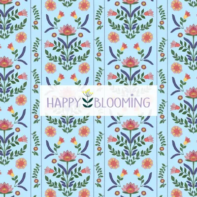 Papiers peints - Motifs exclusifs - all over ou placés - HAPPY BLOOMING