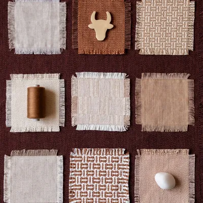 Upholstery fabrics - NO-MAD Woven Solid Furnishing Fabrics in Cotton Jute - NO-MAD