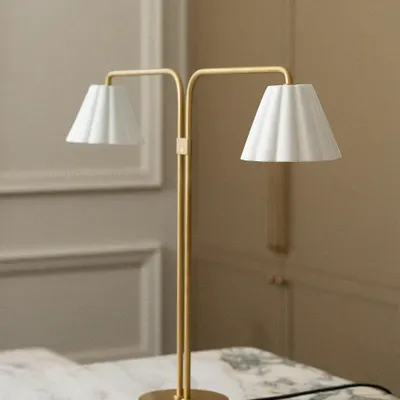 Table lamps - Cotswold Dual Table Lamp Fine Porcelain - Antique Brass - CORSTON ARCHITECTURAL DETAIL