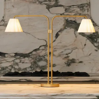 Table lamps - Cotswold Dual Table Lamp Fine Porcelain - Antique Brass - CORSTON ARCHITECTURAL DETAIL