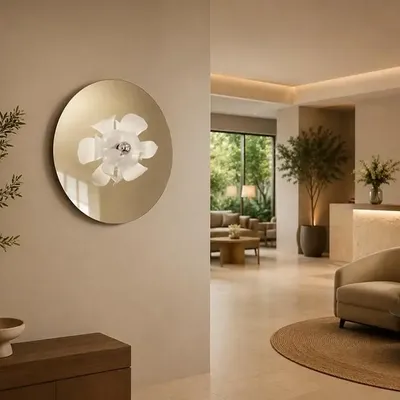 Hotel bedrooms - Lotus mirror and wall lamp - ANCA FETCU STUDIO