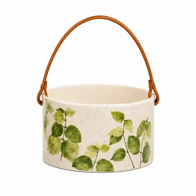 Decorative objects - Hand-Painted Ceramic Basket – Roots Collection - DASTHAA