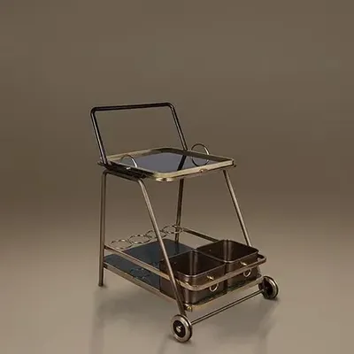 Trolleys - Decatur Bar Cart Handmade by Wood Tailors Club - PORUS STUDIO