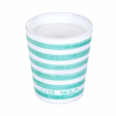 Fragrance for women & men - TAKE ME TO CAPRI Hand Painted Soy Candle - Fig Leaves & Ivy 200g - CASA AMALFI