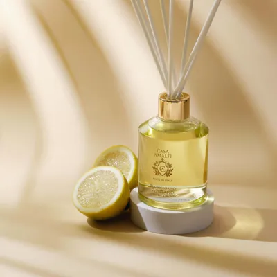 Fragrance for women & men - BUONGIORNO POSITANO HOME DIFFUSER - Lemon Basil & Mandarin 250ml - CASA AMALFI