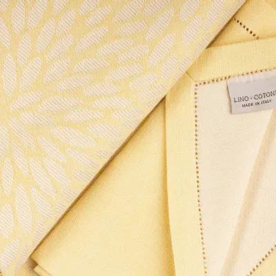 Parfums pour soi et eaux de toilette - VILLA AMALFI NAPPE JAUNE 230cm x 170cm avec 8 serviettes assorties - CASA AMALFI