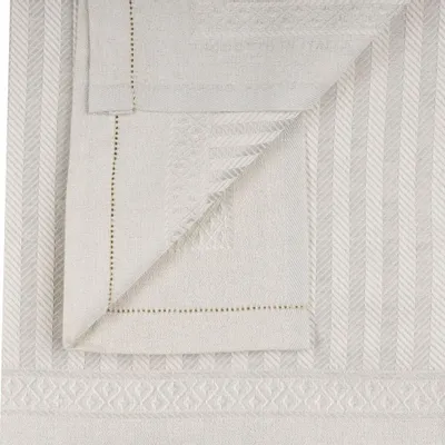 Fragrance for women & men - ROMANTICA BEIGE & WHITE LINEN GUEST TOWEL SET - CASA AMALFI