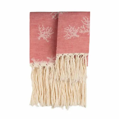 Fragrance for women & men - CORAL FRINGE GUEST TOWEL SET - CASA AMALFI