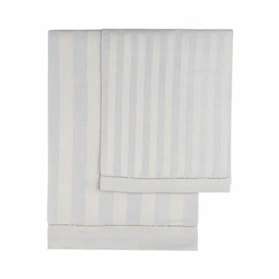 Fragrance for women & men - ROMANTICA BLUE & WHITE LINEN GUEST TOWEL SET - CASA AMALFI