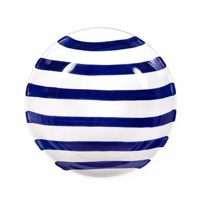 Parfums pour soi et eaux de toilette - SALADIER RAYURES BLEUES PEINT À LA MAIN - 26cm - CASA AMALFI