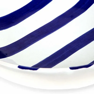 Parfums pour soi et eaux de toilette - SALADIER RAYURES BLEUES PEINT À LA MAIN - 26cm - CASA AMALFI