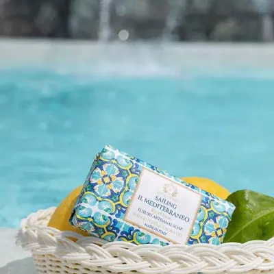 Fragrance for women & men - SAILING IL MEDITERRANEO BODY SOAP - Blue Ocean 150g - CASA AMALFI