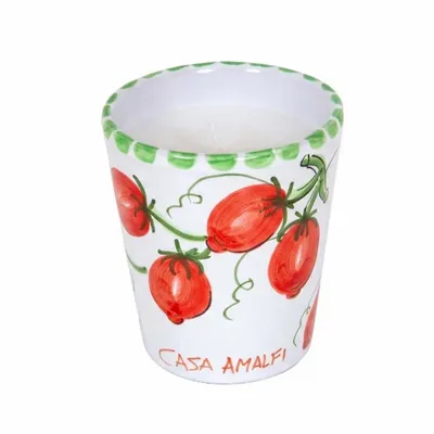 Parfums pour soi et eaux de toilette - SUNDAY IN NAPOLI Bougie en Cire de Soja Pomodorini Peinte à la Main - Feuille de Tomate & Magnolia 200g - CASA AMALFI