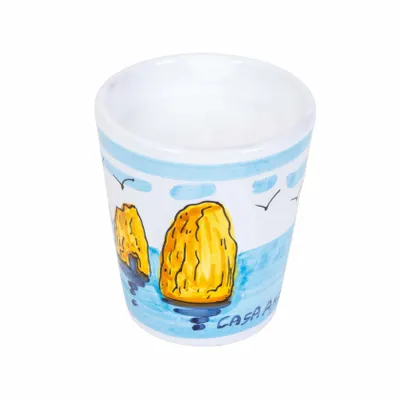 Parfums pour soi et eaux de toilette - TAKE ME TO CAPRI Bougie en Cire de Soja Faraglioni Peinte à la Main - Feuilles de Figuier & Lierre 200g - CASA AMALFI