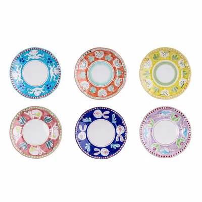 Fragrance for women & men - ANIMALETTI HAND PAINTED DINNER PLATES - Set of 6 - CASA AMALFI