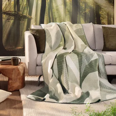 Throw blankets - Blabket Forest Leaves - BIEDERLACK