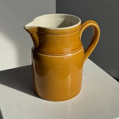 Carafes - Carafe en céramique jaune Grès Kilt 1 litre H17 - OFFICE OBJETS
