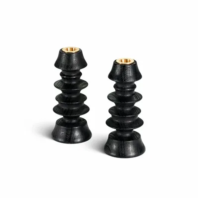 Decorative objects - PAGODE Wooden Candle Holders - Carbone - MAISON PECHAVY