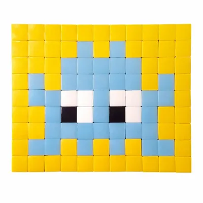 Stained glass decoration - Decorative adhesive glass mosaic invader #02 - PIXELBOX