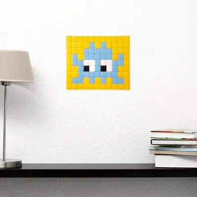 Stained glass decoration - Decorative adhesive glass mosaic invader #02 - PIXELBOX