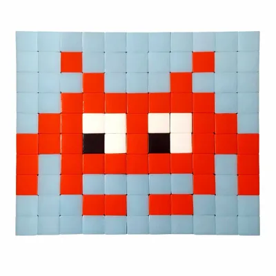 Stained glass decoration - Decorative adhesive glass mosaic invader #01 - PIXELBOX