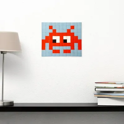 Stained glass decoration - Decorative adhesive glass mosaic invader #01 - PIXELBOX