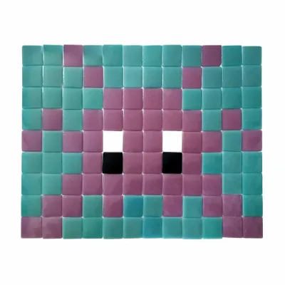 Stained glass decoration - Decorative adhesive glass mosaic invader #05 - PIXELBOX