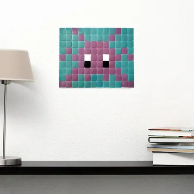 Stained glass decoration - Decorative adhesive glass mosaic invader #05 - PIXELBOX