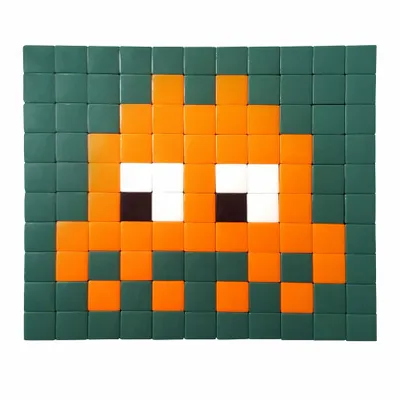 Stained glass decoration - Decorative adhesive glass mosaic invader #06 - PIXELBOX