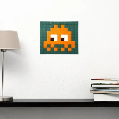 Stained glass decoration - Decorative adhesive glass mosaic invader #06 - PIXELBOX