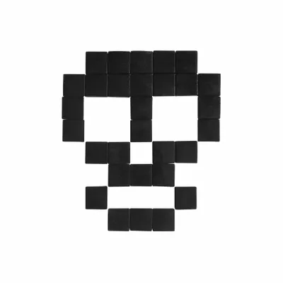 Stained glass decoration - Decorative adhesive glass mosaic skull #01 - PIXELBOX
