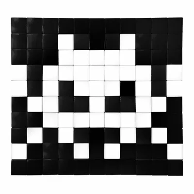 Stained glass decoration - Decorative adhesive glass mosaic invaders 10 - PIXELBOX